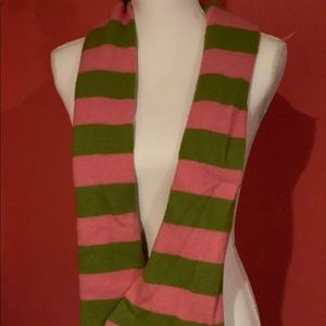 Tommy Hilfiger Pink & Green Stripe Scarf